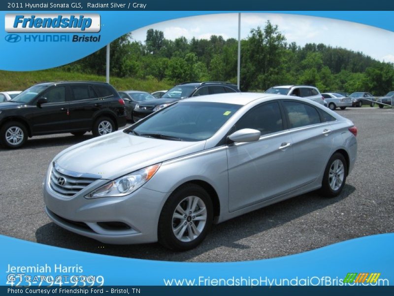 Radiant Silver / Gray 2011 Hyundai Sonata GLS