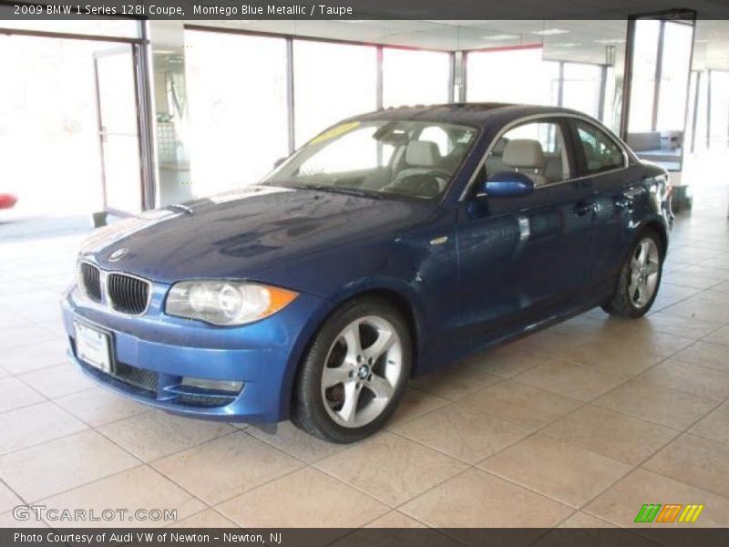 Montego Blue Metallic / Taupe 2009 BMW 1 Series 128i Coupe