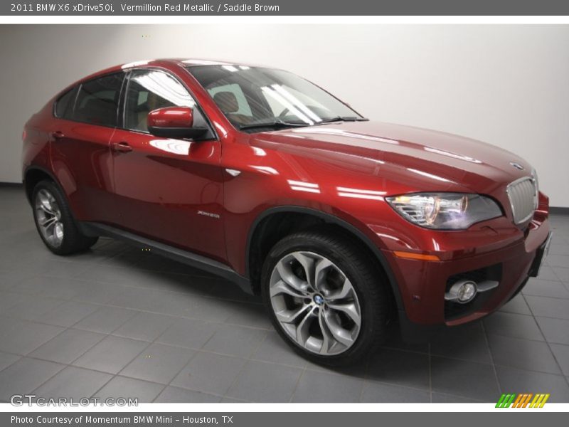 Vermillion Red Metallic / Saddle Brown 2011 BMW X6 xDrive50i