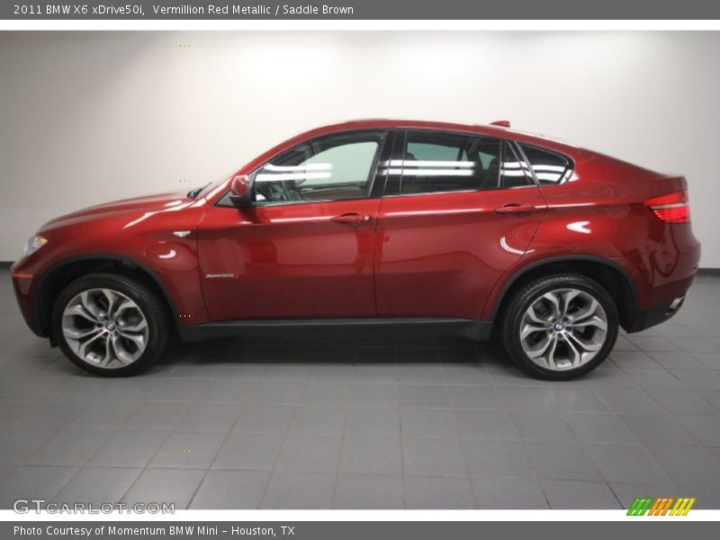 Vermillion Red Metallic / Saddle Brown 2011 BMW X6 xDrive50i