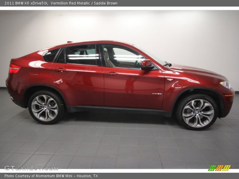 Vermillion Red Metallic / Saddle Brown 2011 BMW X6 xDrive50i