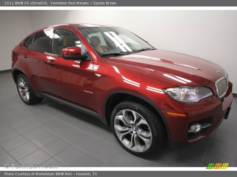 Vermillion Red Metallic / Saddle Brown 2011 BMW X6 xDrive50i