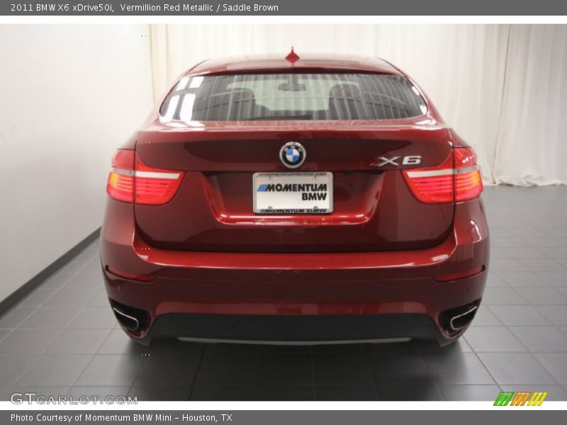 Vermillion Red Metallic / Saddle Brown 2011 BMW X6 xDrive50i