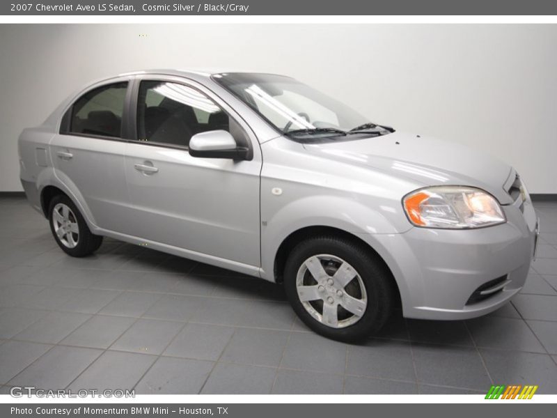 Cosmic Silver / Black/Gray 2007 Chevrolet Aveo LS Sedan