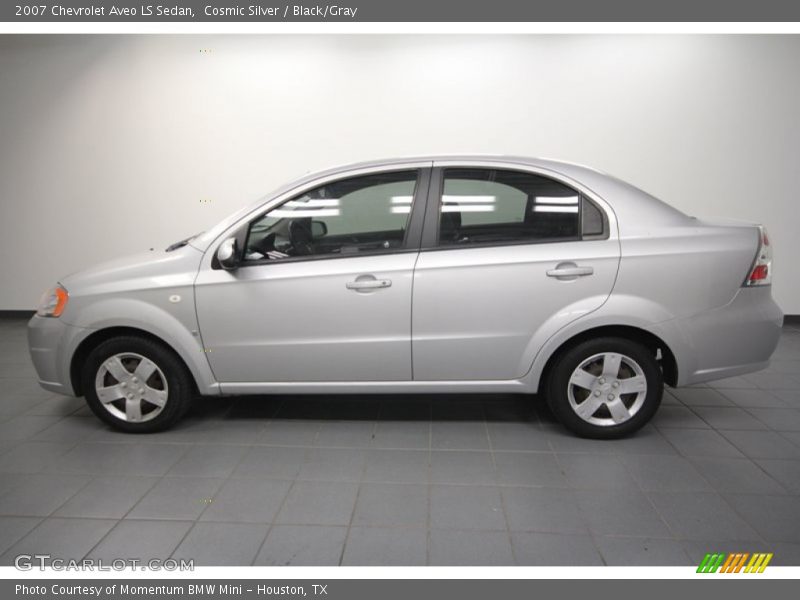 Cosmic Silver / Black/Gray 2007 Chevrolet Aveo LS Sedan
