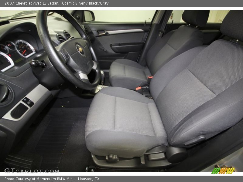 Cosmic Silver / Black/Gray 2007 Chevrolet Aveo LS Sedan