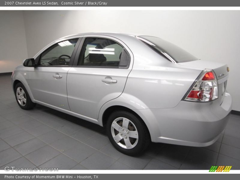 Cosmic Silver / Black/Gray 2007 Chevrolet Aveo LS Sedan