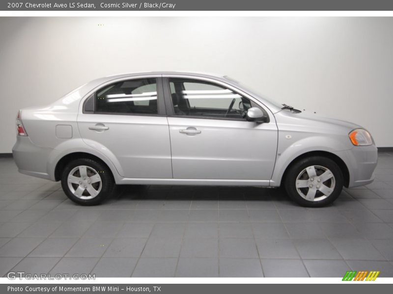 Cosmic Silver / Black/Gray 2007 Chevrolet Aveo LS Sedan