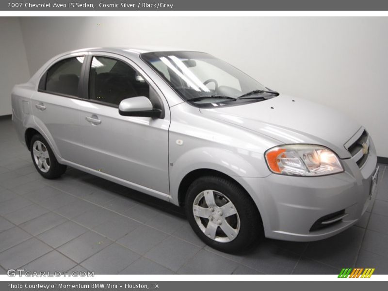 Cosmic Silver / Black/Gray 2007 Chevrolet Aveo LS Sedan