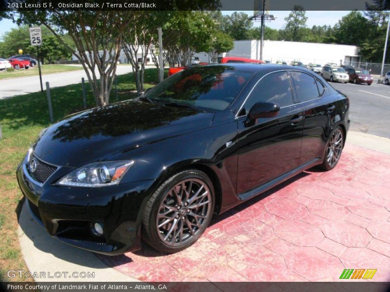 Obsidian Black / Terra Cotta/Black 2011 Lexus IS F