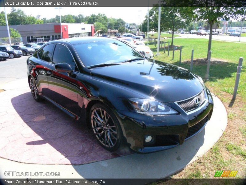 Obsidian Black / Terra Cotta/Black 2011 Lexus IS F