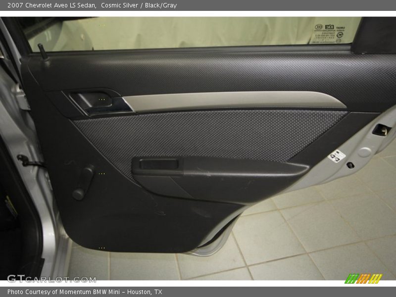 Cosmic Silver / Black/Gray 2007 Chevrolet Aveo LS Sedan
