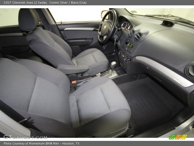 Cosmic Silver / Black/Gray 2007 Chevrolet Aveo LS Sedan