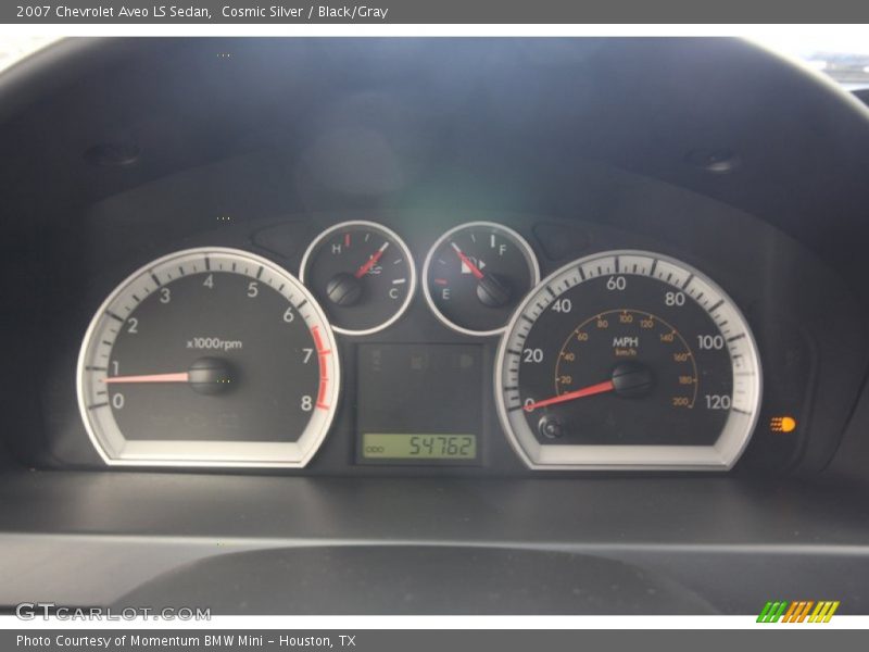 Cosmic Silver / Black/Gray 2007 Chevrolet Aveo LS Sedan