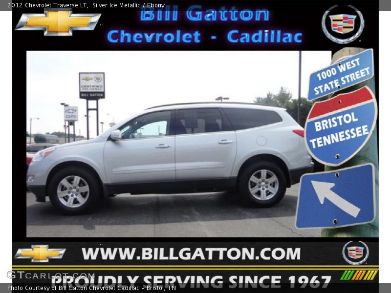 Silver Ice Metallic / Ebony 2012 Chevrolet Traverse LT