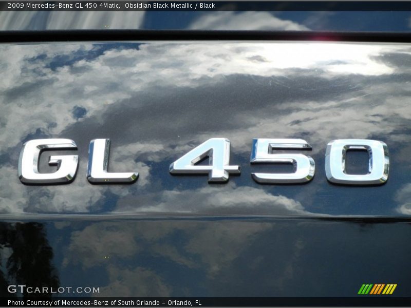 Obsidian Black Metallic / Black 2009 Mercedes-Benz GL 450 4Matic