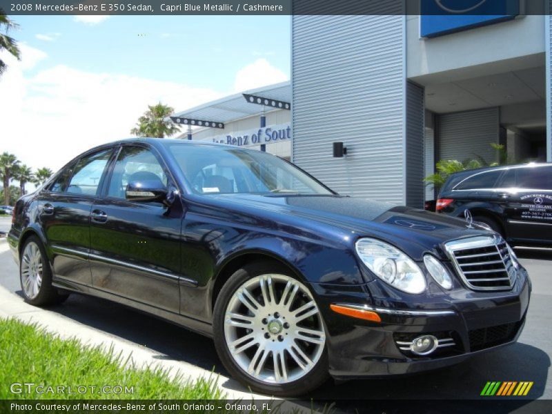 Capri Blue Metallic / Cashmere 2008 Mercedes-Benz E 350 Sedan