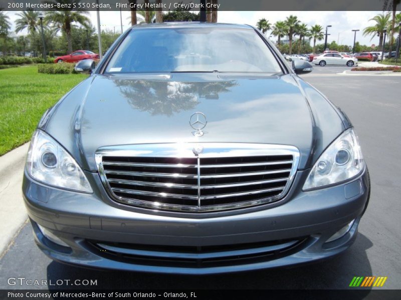 Flint Grey Metallic / Grey/Dark Grey 2008 Mercedes-Benz S 550 Sedan