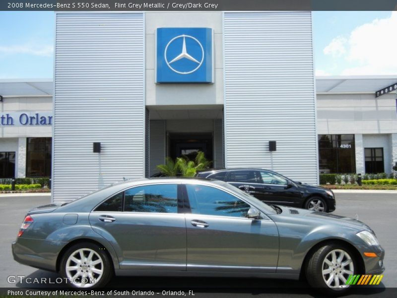 Flint Grey Metallic / Grey/Dark Grey 2008 Mercedes-Benz S 550 Sedan