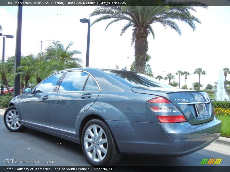 Flint Grey Metallic / Grey/Dark Grey 2008 Mercedes-Benz S 550 Sedan