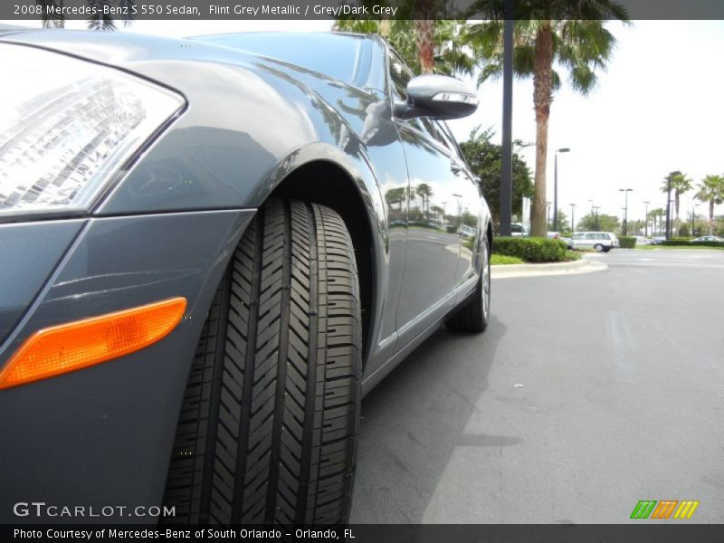 Flint Grey Metallic / Grey/Dark Grey 2008 Mercedes-Benz S 550 Sedan