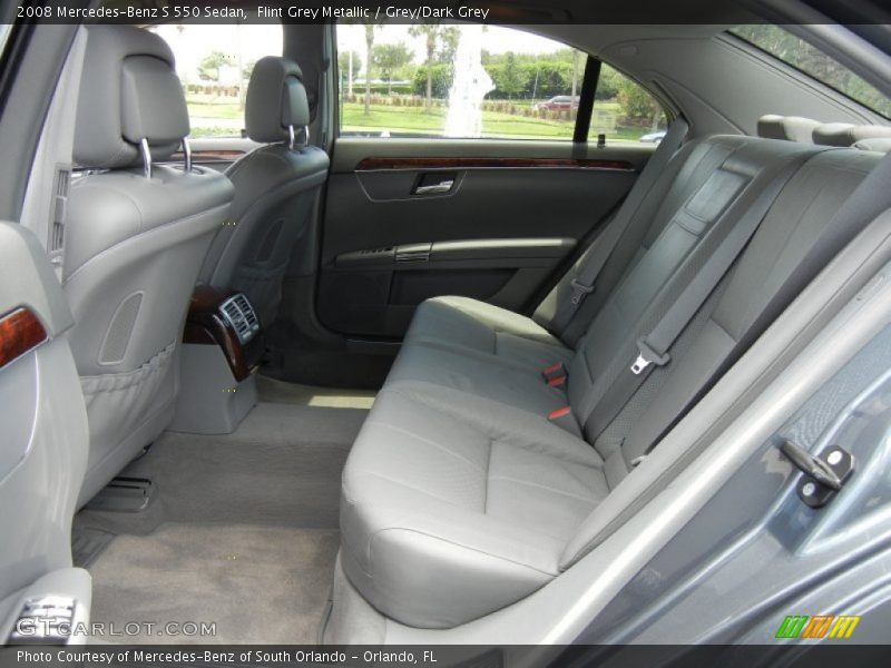 Flint Grey Metallic / Grey/Dark Grey 2008 Mercedes-Benz S 550 Sedan