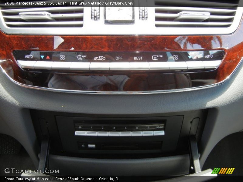 Flint Grey Metallic / Grey/Dark Grey 2008 Mercedes-Benz S 550 Sedan