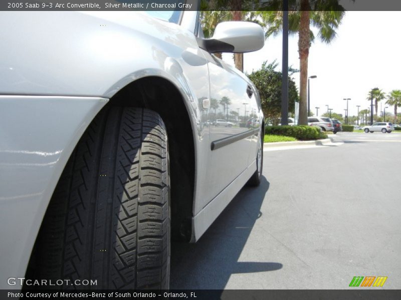 Silver Metallic / Charcoal Gray 2005 Saab 9-3 Arc Convertible