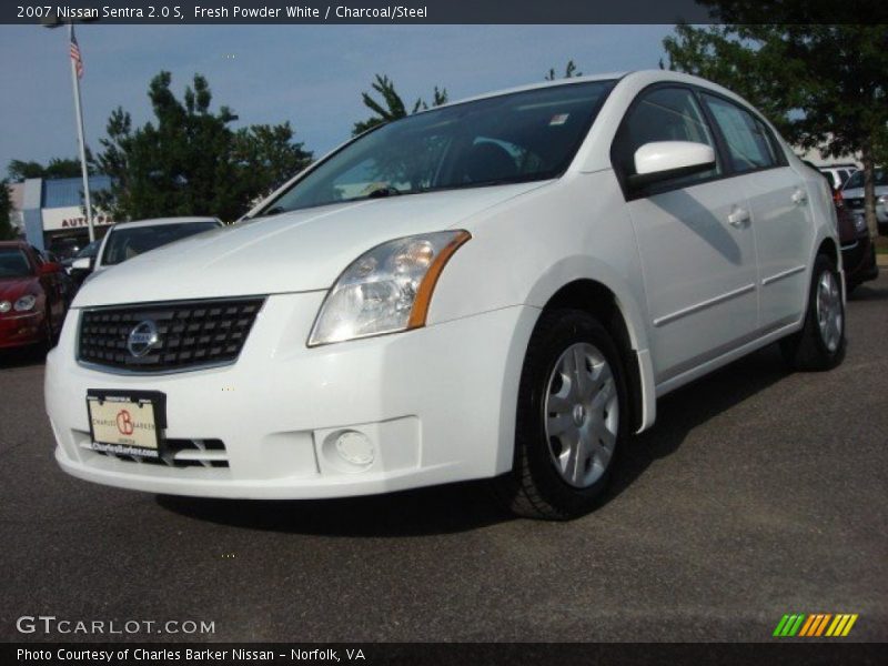 Fresh Powder White / Charcoal/Steel 2007 Nissan Sentra 2.0 S