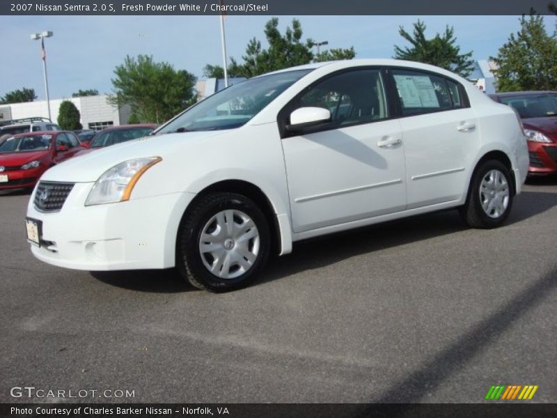 Fresh Powder White / Charcoal/Steel 2007 Nissan Sentra 2.0 S