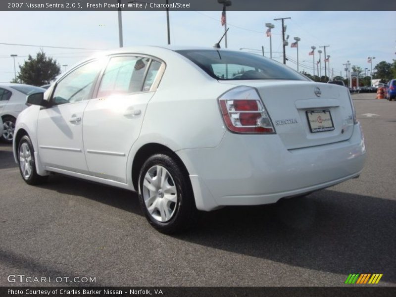 Fresh Powder White / Charcoal/Steel 2007 Nissan Sentra 2.0 S