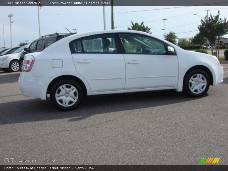 Fresh Powder White / Charcoal/Steel 2007 Nissan Sentra 2.0 S