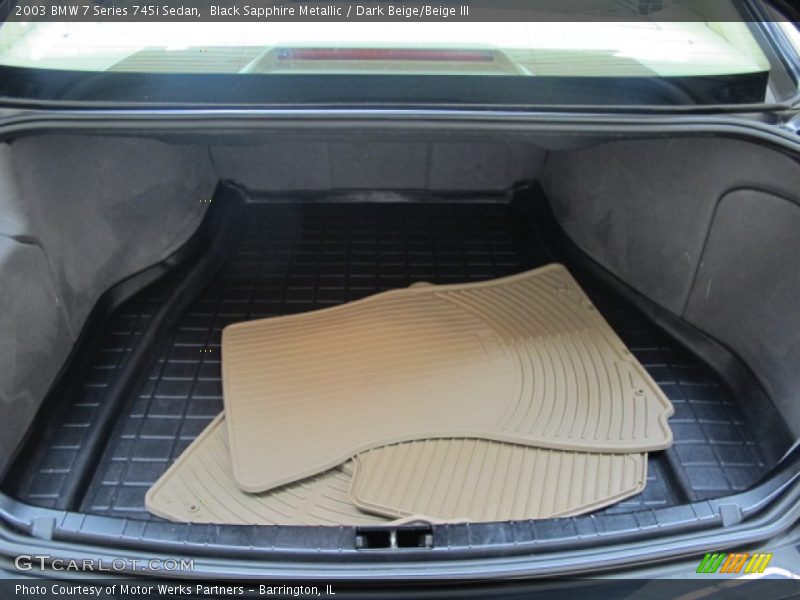 Black Sapphire Metallic / Dark Beige/Beige III 2003 BMW 7 Series 745i Sedan