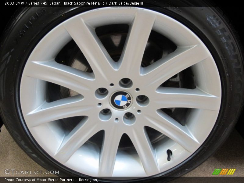 Black Sapphire Metallic / Dark Beige/Beige III 2003 BMW 7 Series 745i Sedan