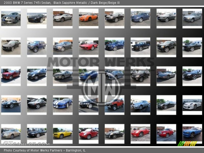 Black Sapphire Metallic / Dark Beige/Beige III 2003 BMW 7 Series 745i Sedan