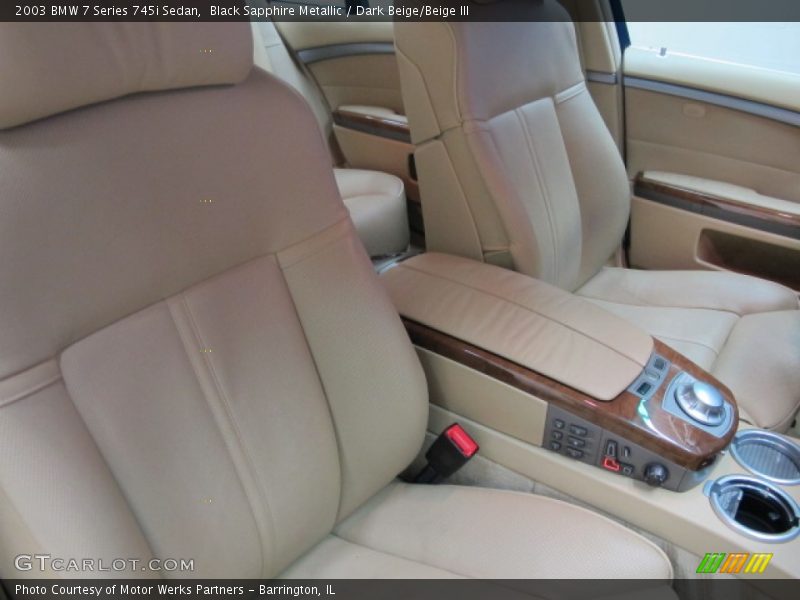 Black Sapphire Metallic / Dark Beige/Beige III 2003 BMW 7 Series 745i Sedan