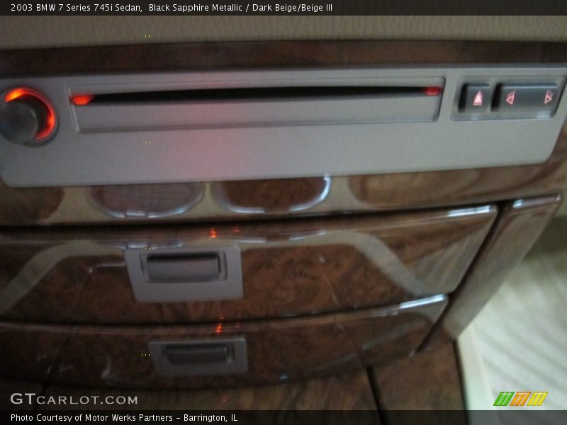 Black Sapphire Metallic / Dark Beige/Beige III 2003 BMW 7 Series 745i Sedan