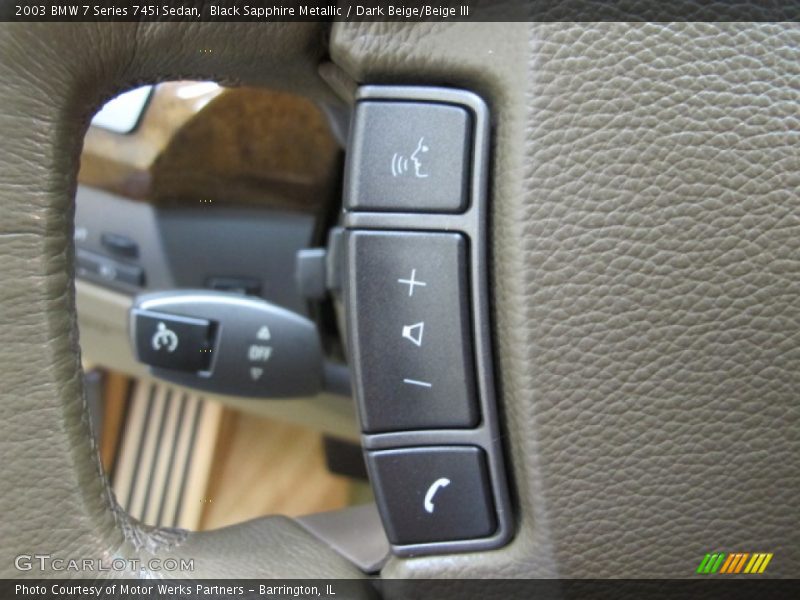 Black Sapphire Metallic / Dark Beige/Beige III 2003 BMW 7 Series 745i Sedan