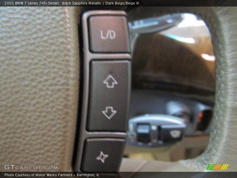 Black Sapphire Metallic / Dark Beige/Beige III 2003 BMW 7 Series 745i Sedan