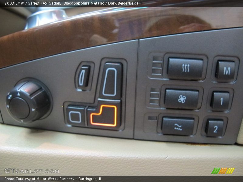Black Sapphire Metallic / Dark Beige/Beige III 2003 BMW 7 Series 745i Sedan