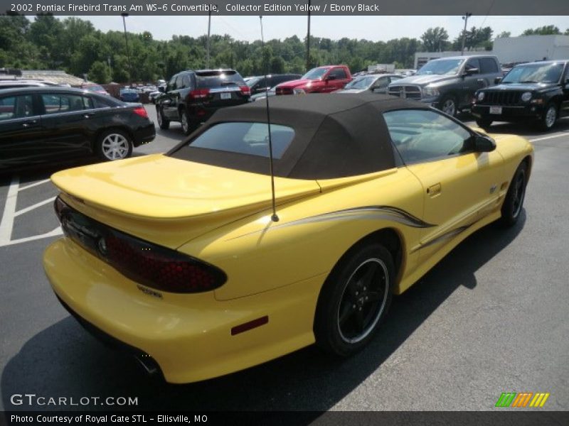 Collector Edition Yellow / Ebony Black 2002 Pontiac Firebird Trans Am WS-6 Convertible