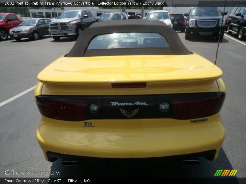 Collector Edition Yellow / Ebony Black 2002 Pontiac Firebird Trans Am WS-6 Convertible