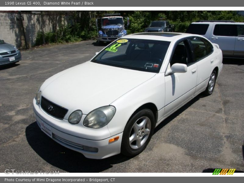 Diamond White Pearl / Black 1998 Lexus GS 400