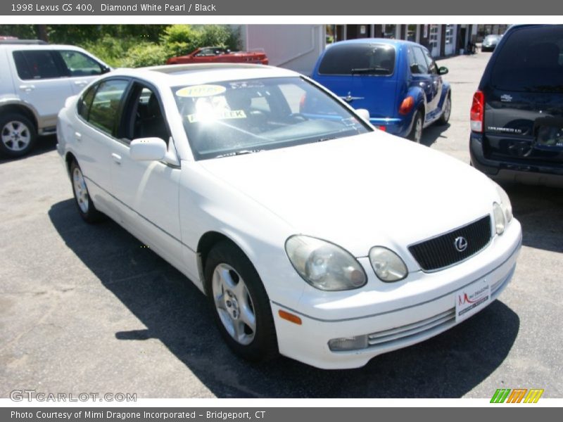 Diamond White Pearl / Black 1998 Lexus GS 400