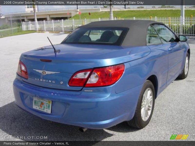 Marathon Blue Pearl / Dark Slate Gray/Light Slate Gray 2008 Chrysler Sebring Touring Convertible