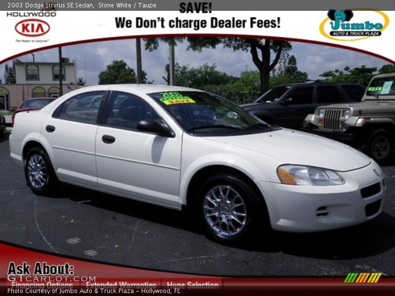 Stone White / Taupe 2003 Dodge Stratus SE Sedan