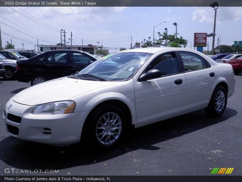 Stone White / Taupe 2003 Dodge Stratus SE Sedan
