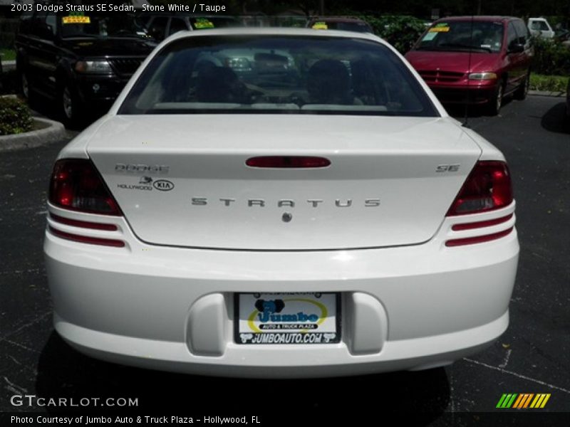 Stone White / Taupe 2003 Dodge Stratus SE Sedan