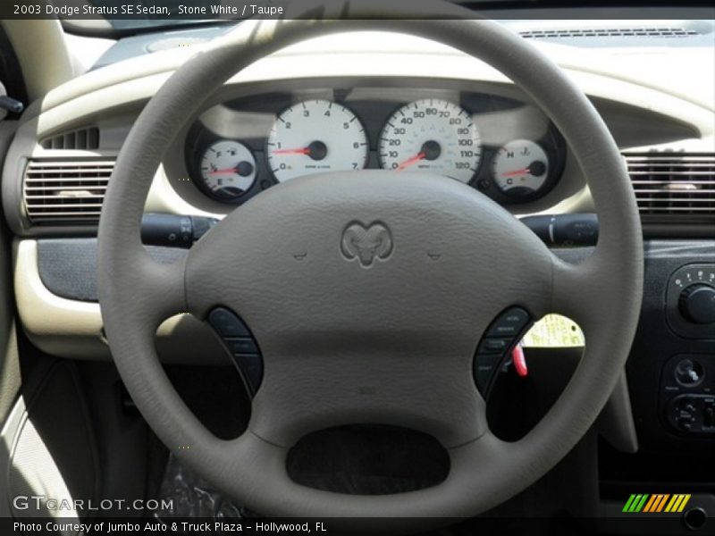 Stone White / Taupe 2003 Dodge Stratus SE Sedan