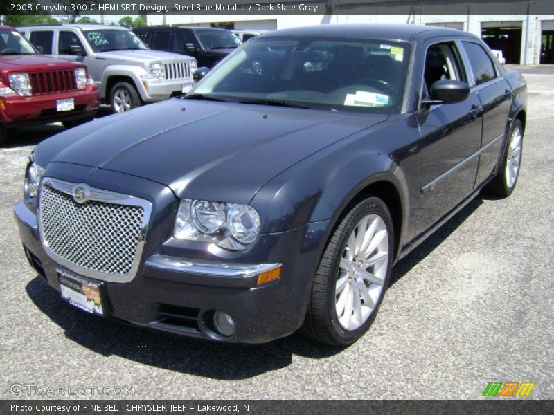 Steel Blue Metallic / Dark Slate Gray 2008 Chrysler 300 C HEMI SRT Design
